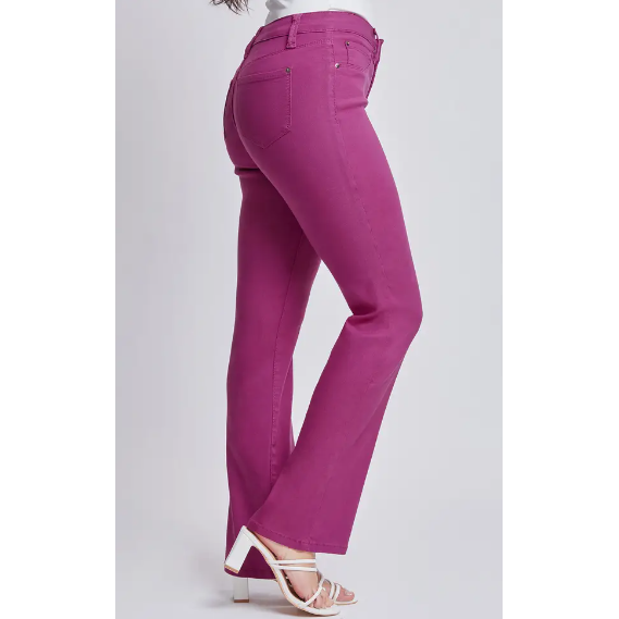 YMI Hyperstretch High Rise Bootcut, DARK RUBY