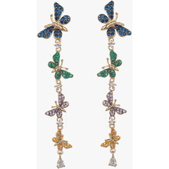 White Smoke Marbella Butterfly Cz Earring