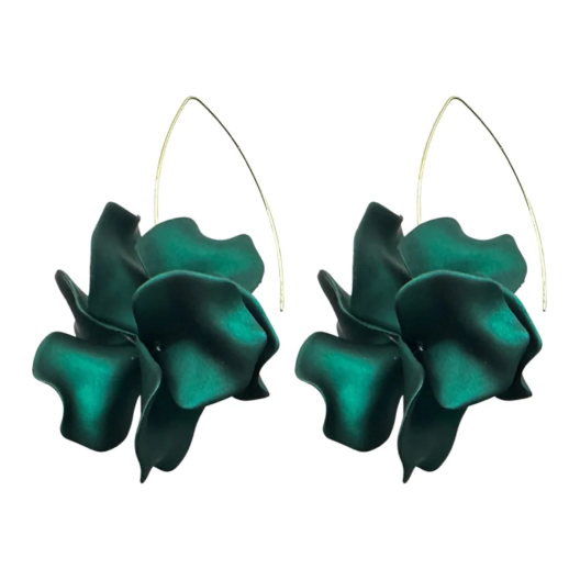 Matte Satin Air Bloom Drops- Emerald