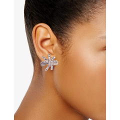 White Smoke Bowknot Studs Earrings