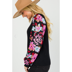 Lavender Fiona Glitter Sleeve Sweater
