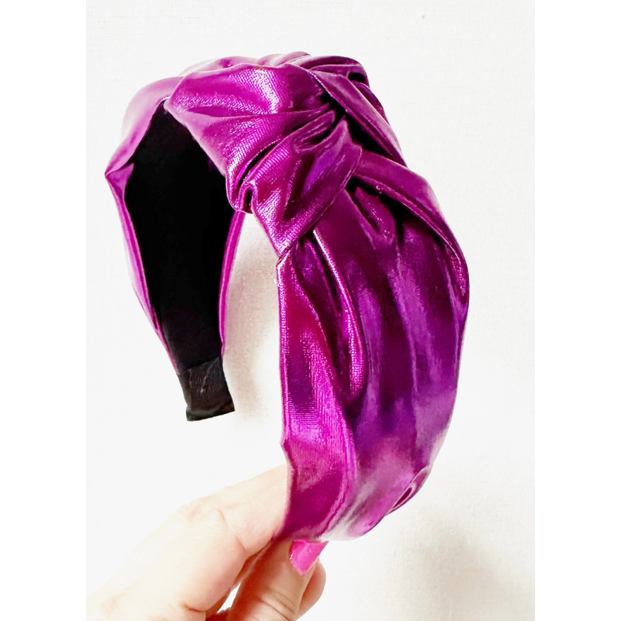 SANDY + RIZZO Purple Metallic Headband