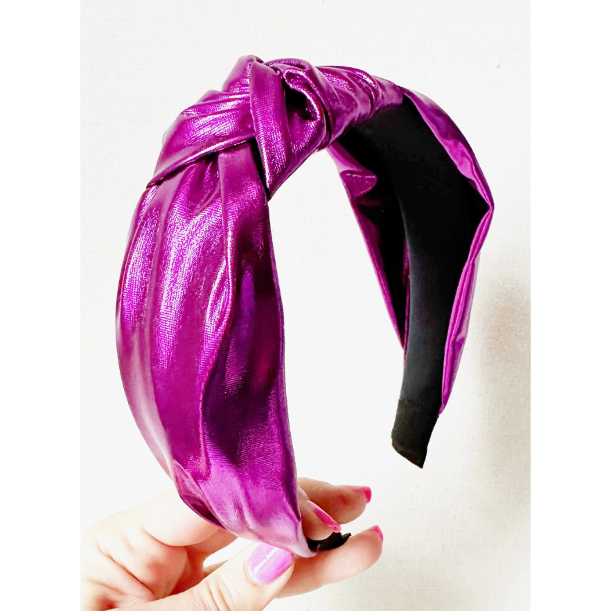 SANDY + RIZZO Purple Metallic Headband