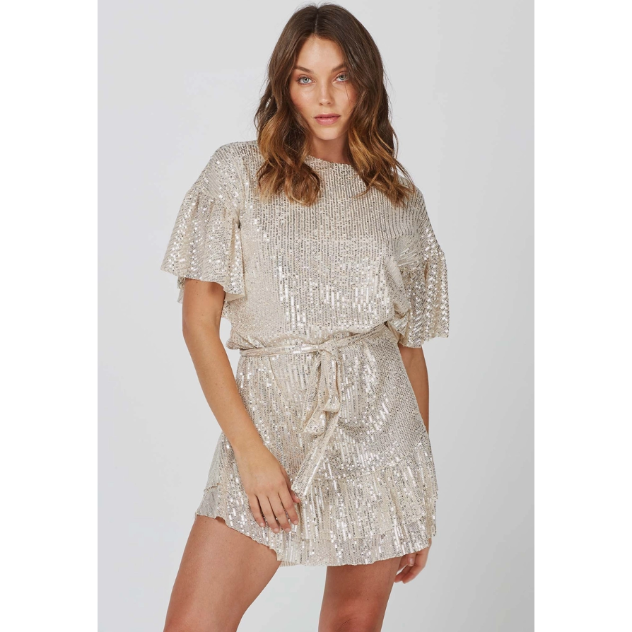 THREE OF SOMETHING Hereafter Sequin Dress
