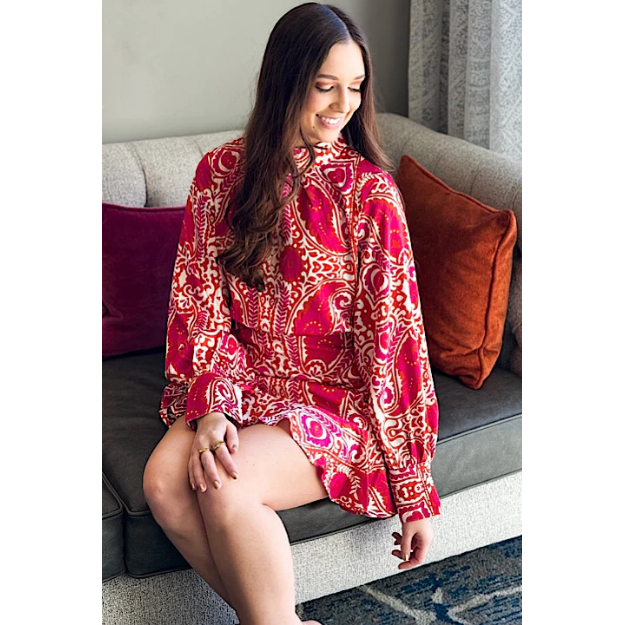 Paisley Long Sleeve Dress