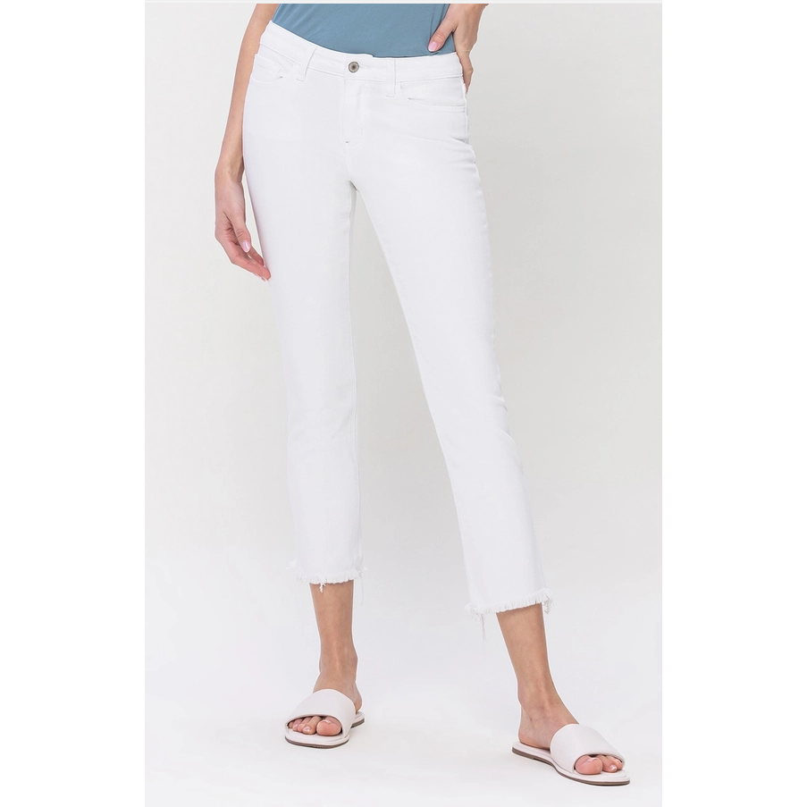 VERVET Melissa Mid Rise Jean - OPTIC WHITE