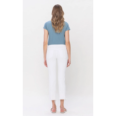 Lavender VERVET Melissa Mid Rise Jean - OPTIC WHITE