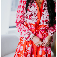 Lavender Never A Dull Moment Mixed Print Dress
