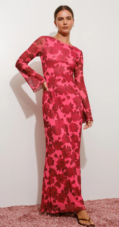 The Gia Realization Rose Printed Maxi Dress