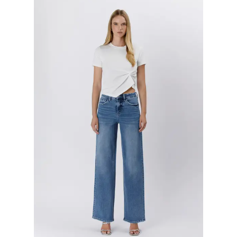 Lavender Vervet High Rise Wide Leg