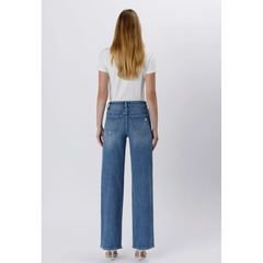 Light Gray Vervet High Rise Wide Leg