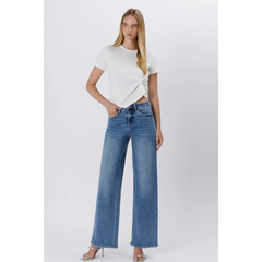 Lavender Vervet High Rise Wide Leg