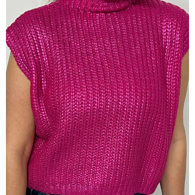 Maroon Metallic Foiled Sweater