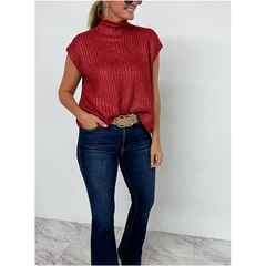 Light Gray Metallic Foiled Sweater