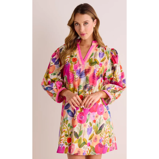 Grace Long Sleeve Mini Dress- Berry