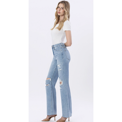 Lavender Vintage Super High Rise Flare Jeans