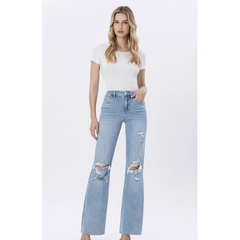 Lavender Vintage Super High Rise Flare Jeans