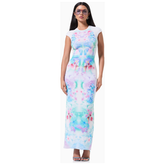 White Smoke AFRM Cody Maxi Dress - Blur Blossom
