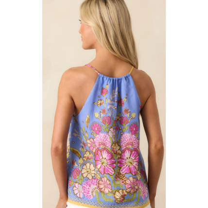Garden Grove Periwinkle Multi Floral Tank Top