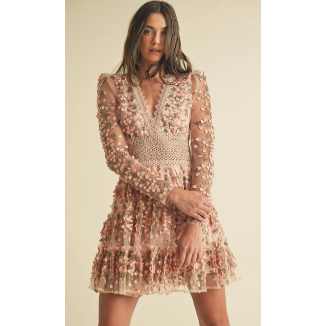 To Have Your Hand Mini Dress- Blush