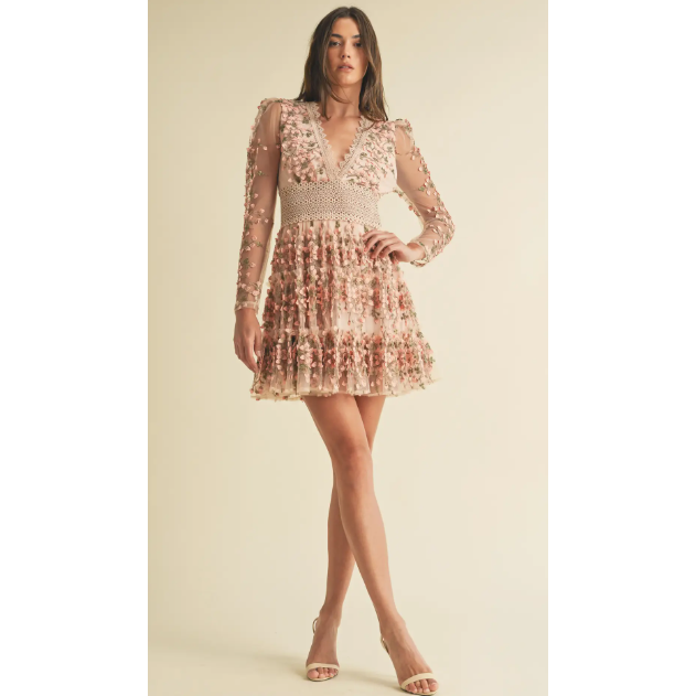 To Have Your Hand Mini Dress- Blush
