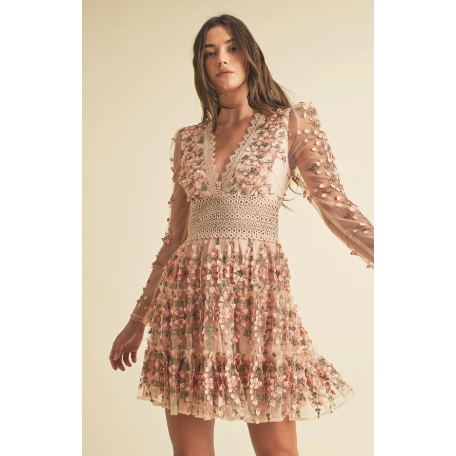 To Have Your Hand Mini Dress- Blush