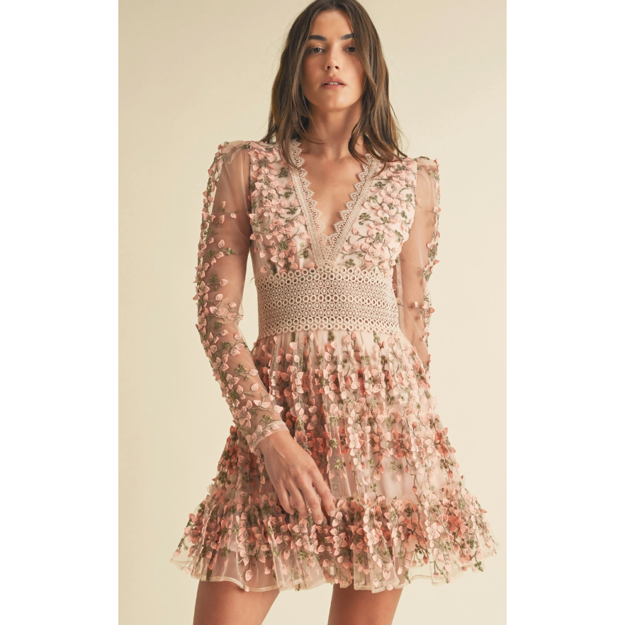 To Have Your Hand Mini Dress- Blush