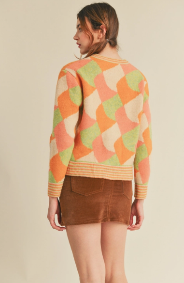 Ember Abstract Mix Pullover Sweater