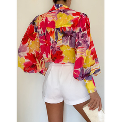 Gray FLEETWOOD STELANI PINK BLOUSE