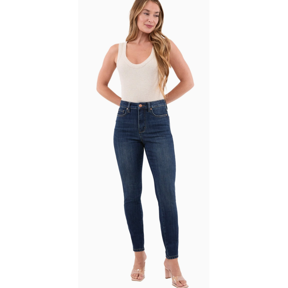 White Smoke Sophie High Rise Skinny Jeans