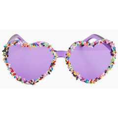 White Smoke Couture Clips Sprinkle Sunglasses