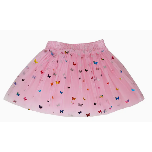 White Smoke Sparkle Sisters Metallic Butterfly Tutu