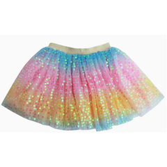 White Smoke Sparkle Sisters Pastel Sequin Tie Dye Tutu