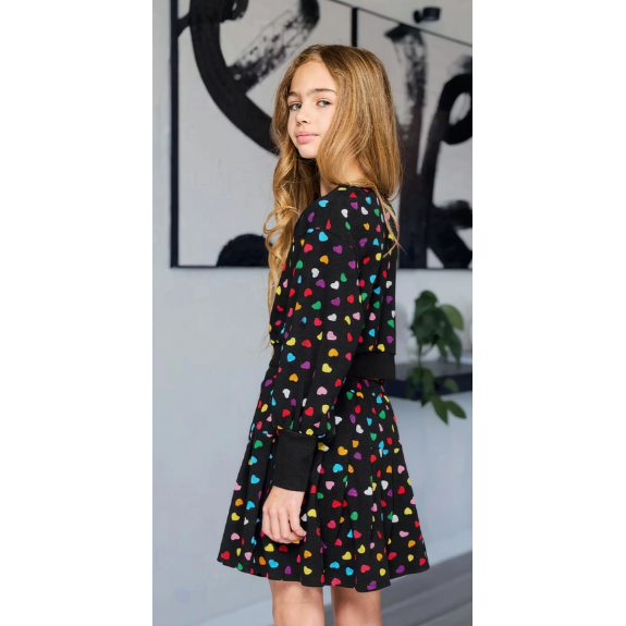 HANNAH BANANA Kids' Heart Pleated A-Line Skort