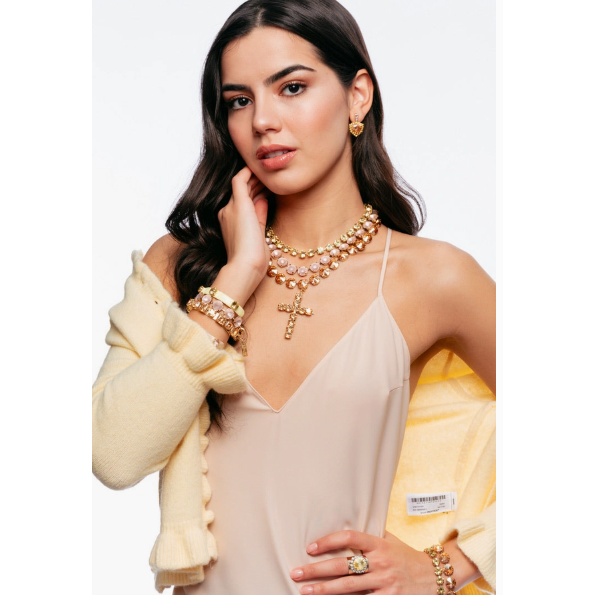 White Smoke TOVA Donatella Necklace in Caramel