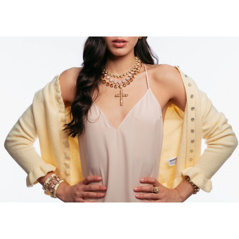 White Smoke TOVA Donatella Necklace in Caramel