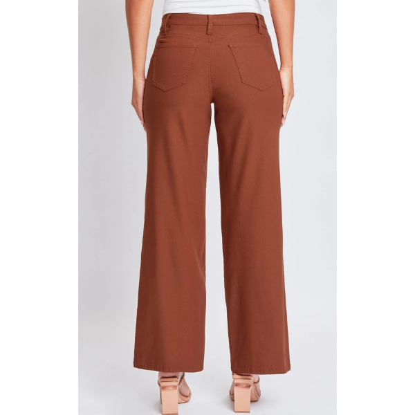 Sienna YMI Hyperstretch High Rise Flare Pants, COPPER