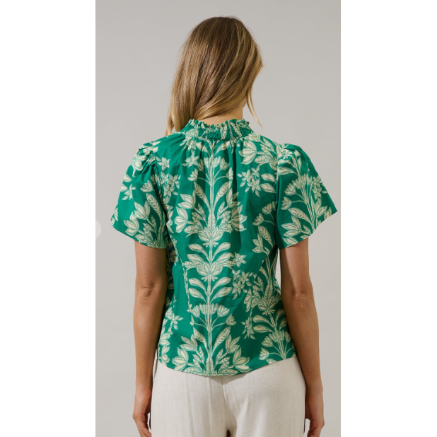 Gray Taryn Top in green