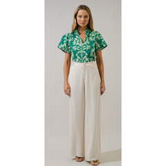 Gray Taryn Top in green