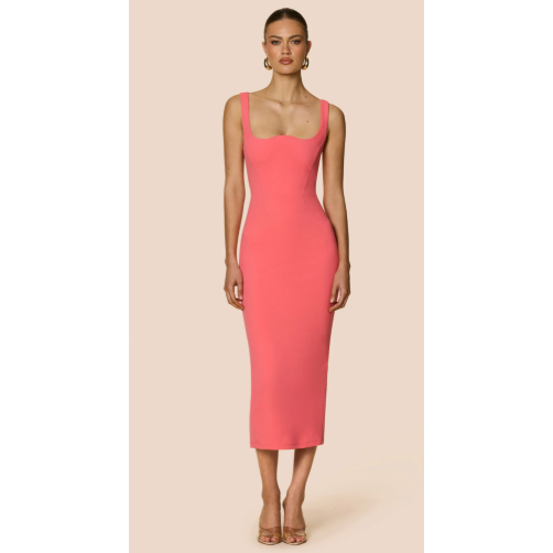 Light Gray NOOKIE Elle Midi Dress