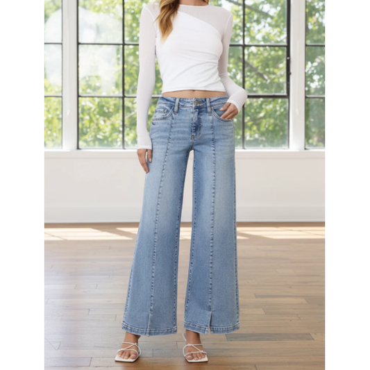 Vervet Split Hem Wide Leg Jean