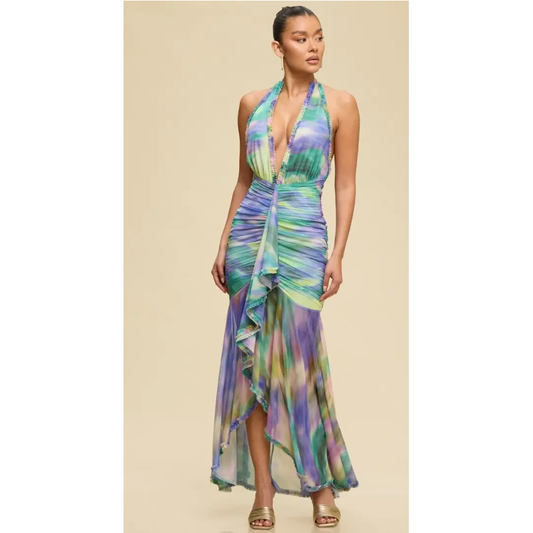 Arelia Halter Maxi Dress