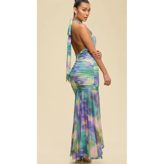 Wheat Arelia Halter Maxi Dress