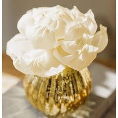 Sweet Grace Plaid Flower Diffuser | Metallic Vessel