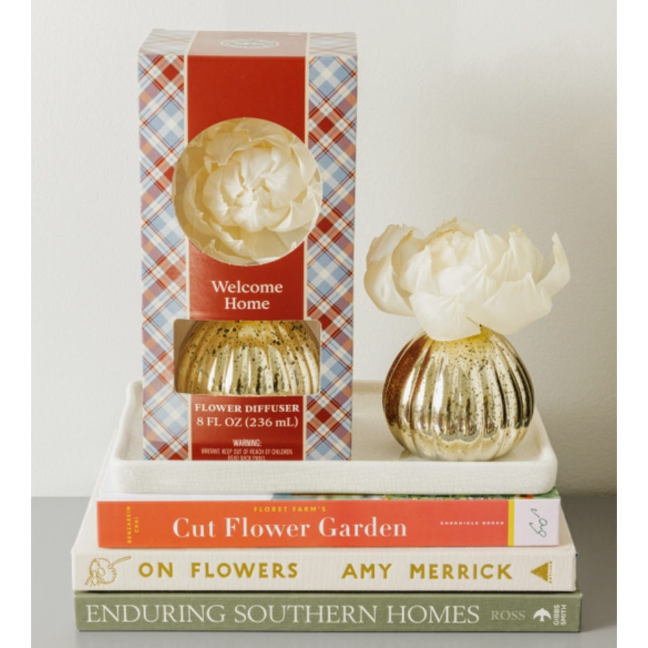 Welcome Home Plaid Flower Diffuser