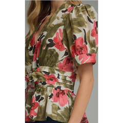 The Secret Garden Tie Waist Top