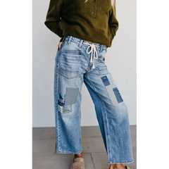 Vervet Patchwork Drawstring Denim