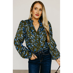 The Marissa Flower Woven Top
