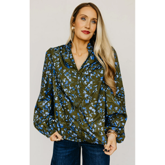 The Marissa Flower Woven Top