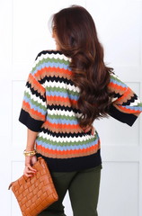 Harvest Multi Zig-Zag pattern Sweater